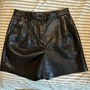 Aritzia Wilfred Faux Leather Shorts